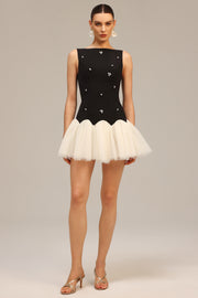 Salamo Sleeveless Diamond Mini Dress